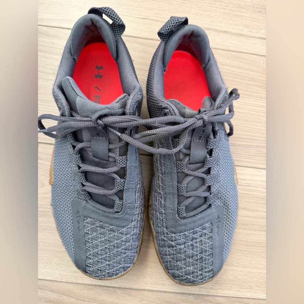 Under Armour Tribase Reign 6 Men's Gray Cross Training Gym Shoe Sz 8